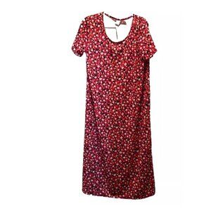 2x$18 West Loop Size M Long Dress Multi Dot Mix Print Color Sun Dress, New